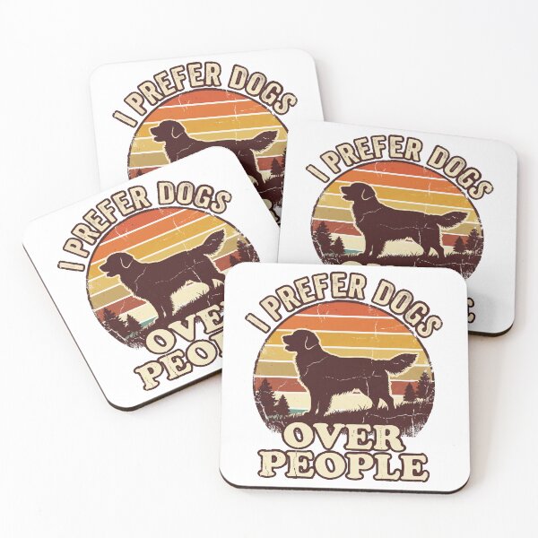 Item preview, I Prefer Dogs Over People Vintage Golden Retriever Retro designed and sold by AmberlightArt.