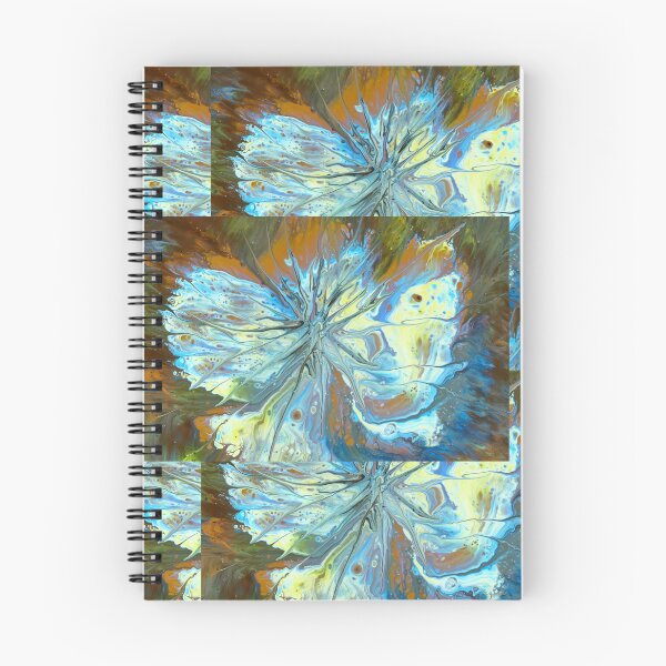 Item preview, Blue And Gold Floral Abstract Fluid Art Pattern designed and sold by NikBrin Prevail .