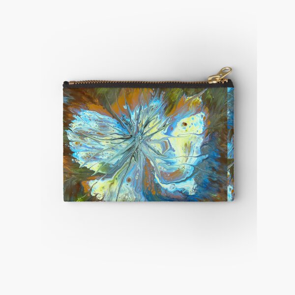 Item preview, Blue And Gold Floral Abstract Fluid Art Pattern designed and sold by NikBrin Prevail .
