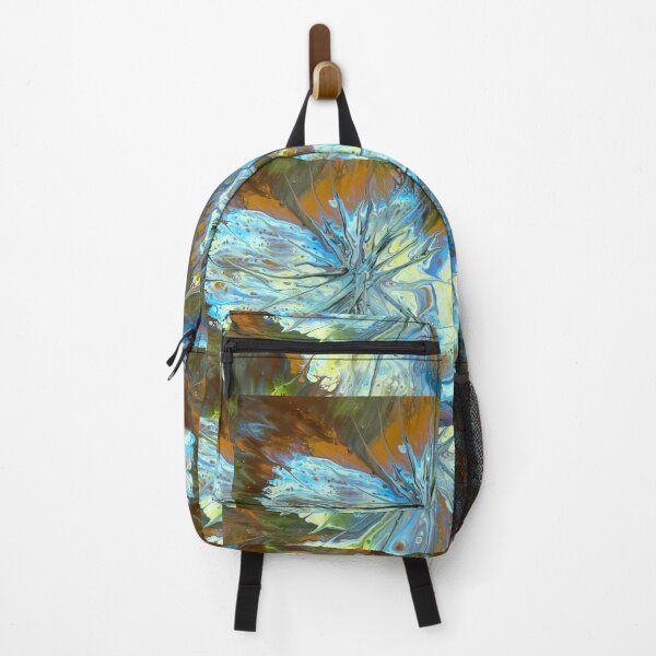 Item preview, Blue And Gold Floral Abstract Fluid Art Pattern designed and sold by NikBrin Prevail .