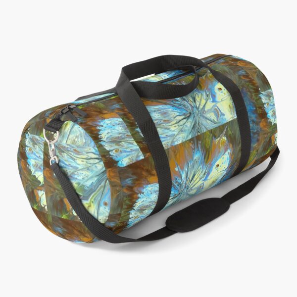 Item preview, Blue And Gold Floral Abstract Fluid Art Pattern designed and sold by NikBrin Prevail .