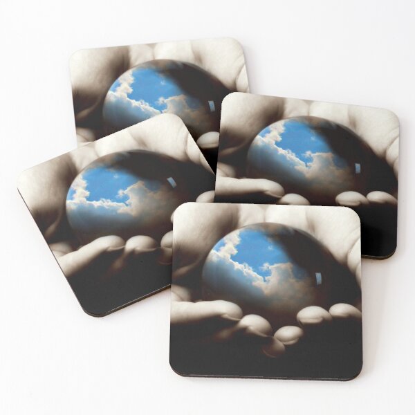 Item preview, Hands Holding Earth Sphere Sky and Clouds Conceptual Art designed and sold by SiliconValleyUS.