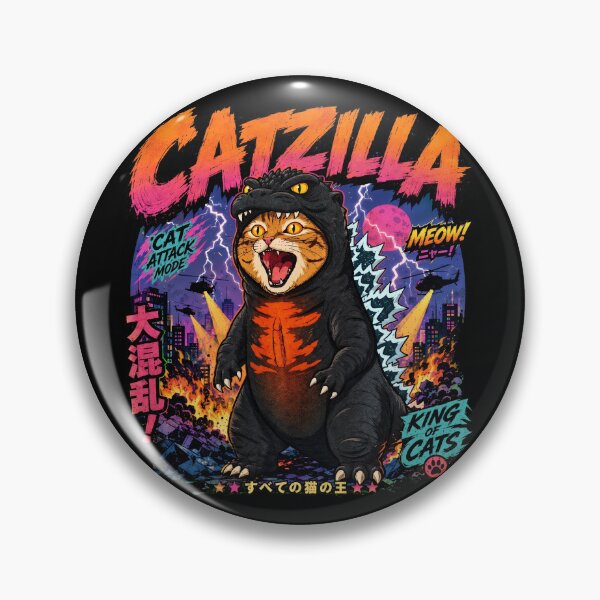 Item preview, Retro Kaiju Cat Giant Monster Destroying City Vintage Comic designed and sold by Vermanartist.