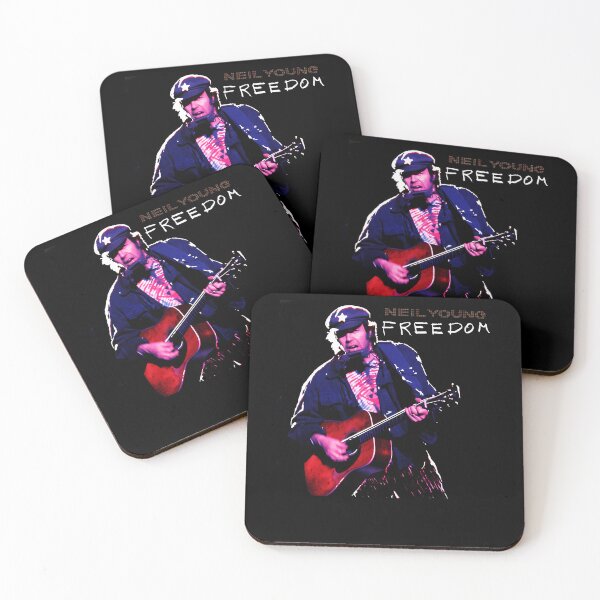 Item preview, Neil Young Freedom Acoustic Guitar Music Portrait designed and sold by FreidaStreich.