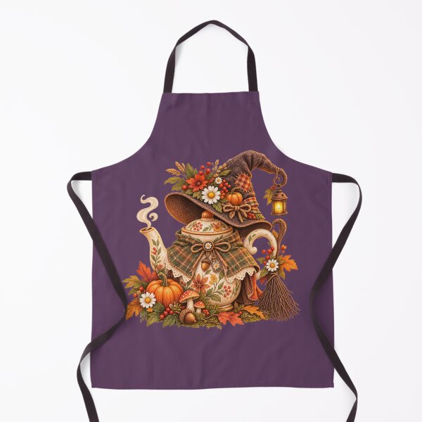 Item preview, Cottagecore Witch Teapot Watercolor Art – Whimsical Halloween Kitchen Print designed and sold by MagicMakerPh.