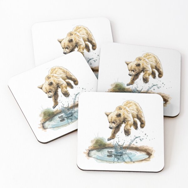 Item preview, Bear Cub | Cute Woodland Animal Watercolor Art designed and sold by Mandayartstudio.