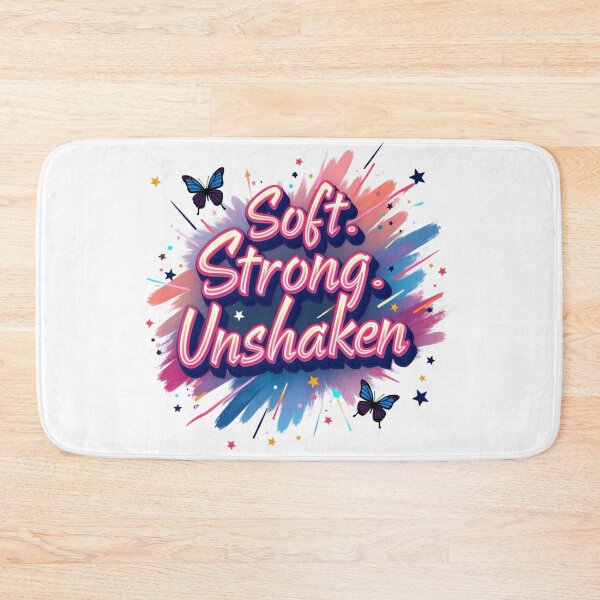 Item preview, Soft Strong Unshaken Motivational Typography designed and sold by Aarvya Fashion Club ( A.F.C ).