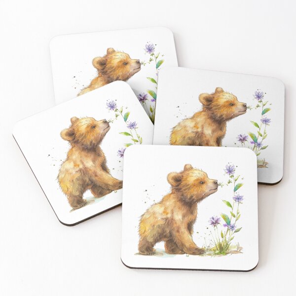 Item preview, Bear Cub | Cute Woodland Animal Watercolor Art designed and sold by Mandayartstudio.