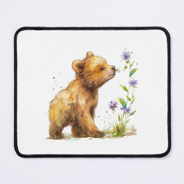 Item preview, Bear Cub | Cute Woodland Animal Watercolor Art designed and sold by Mandayartstudio.