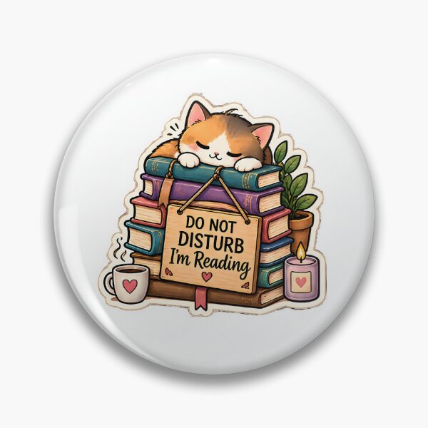 Item preview, BOOK LOVER PIN BOTTON designed and sold by KWW SHOP.