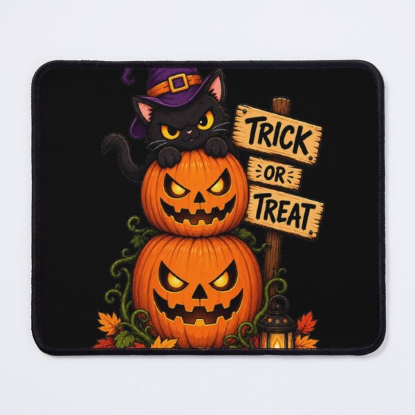 Item preview, Black Cat Witch Hat Halloween Trick or Treat Pumpkin Spooky Design designed and sold by GRYFFWEAR.