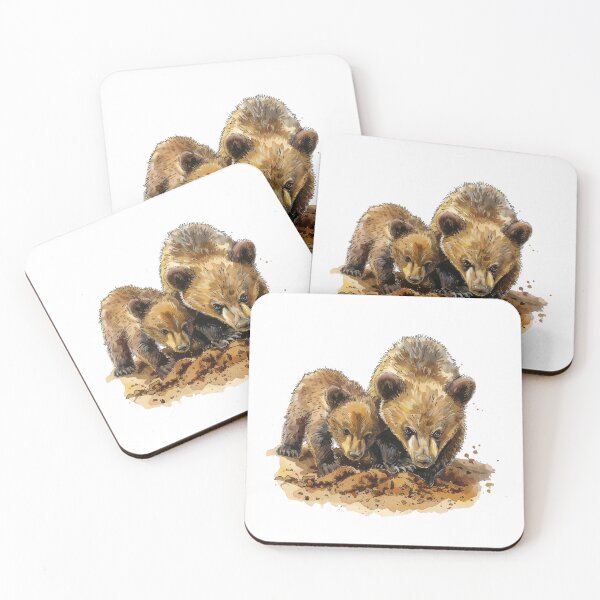 Item preview, Bear Cub | Cute Woodland Animal Watercolor Art designed and sold by Mandayartstudio.