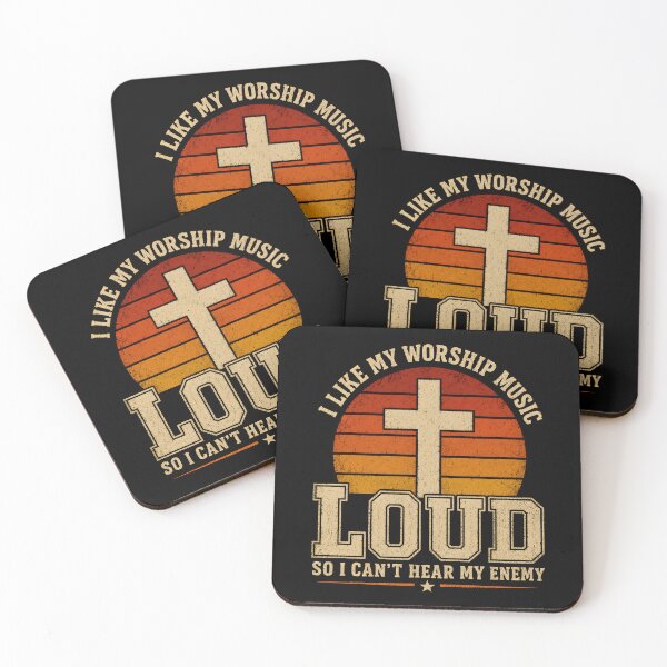 Item preview, I Like My Worship Music Loud So I Can't Hear My Enemy designed and sold by a-turner-paint.
