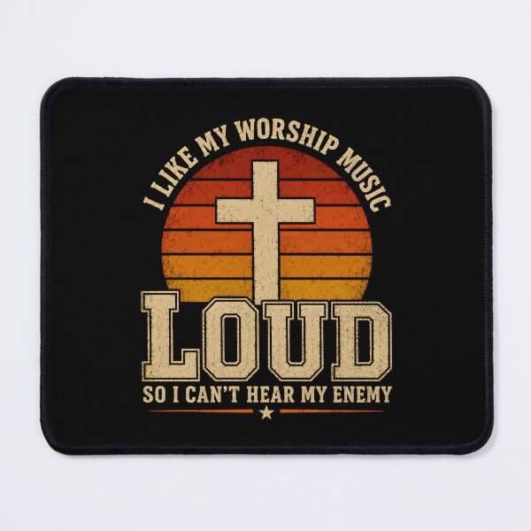 Item preview, I Like My Worship Music Loud So I Can't Hear My Enemy designed and sold by a-turner-paint.