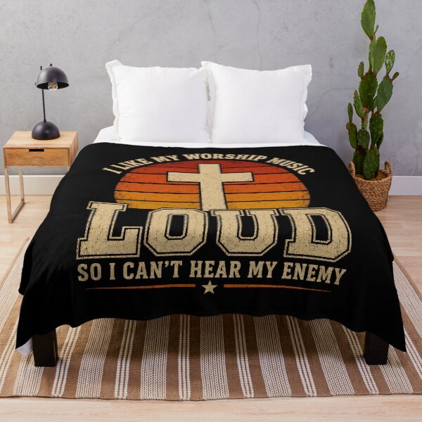 Item preview, I Like My Worship Music Loud So I Can't Hear My Enemy designed and sold by a-turner-paint.
