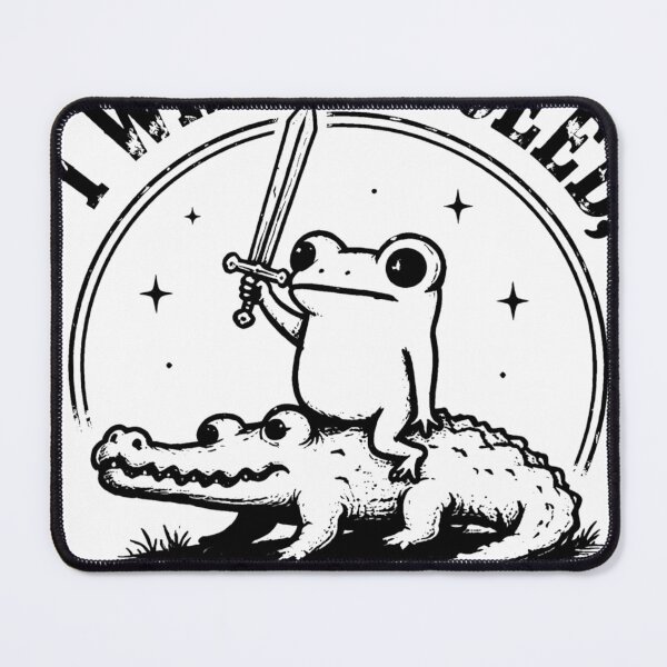 Item preview, I Will Succeed Because I Am Insane Funny Frog Riding Crocodile designed and sold by DianneShelton.