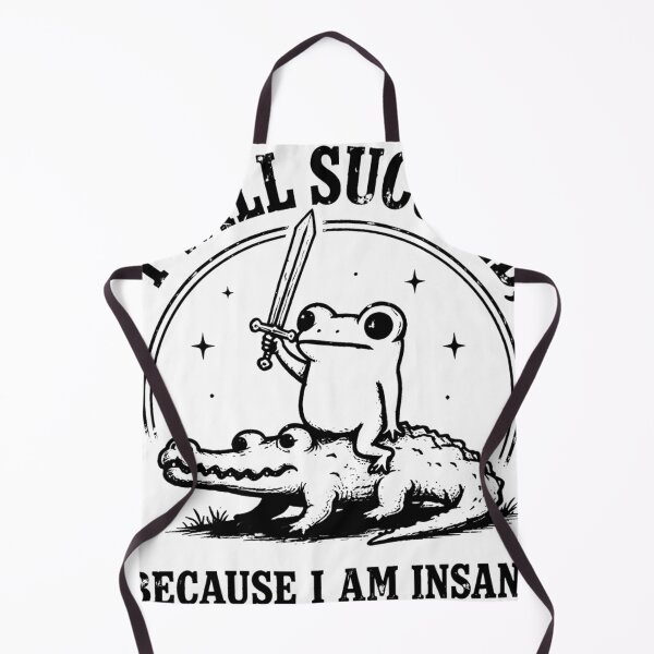 Item preview, I Will Succeed Because I Am Insane Funny Frog Riding Crocodile designed and sold by DianneShelton.