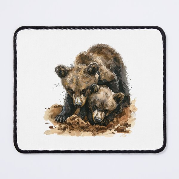 Item preview, Bear Cub | Cute Woodland Animal Watercolor Art designed and sold by Mandayartstudio.