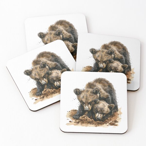 Item preview, Bear Cub | Cute Woodland Animal Watercolor Art designed and sold by Mandayartstudio.