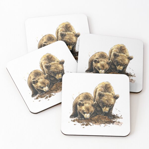 Item preview, Bear Cub | Cute Woodland Animal Watercolor Art designed and sold by Mandayartstudio.