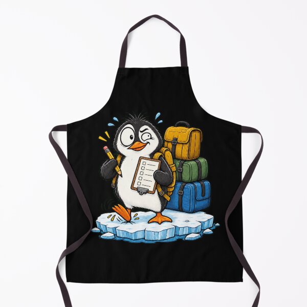 Item preview, Funny Anxious Penguin – I Have a Plan Probably Cartoon designed and sold by CG Studio.