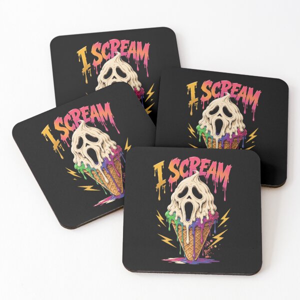 Item preview, I Scream Melting Spooky Face Ice Cream Cone Funny Pun designed and sold by Vermanartist.