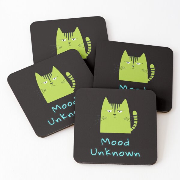 Item preview, Mood Unknown | Funny Green Cat | Mood System Cats designed and sold by ContigoART.