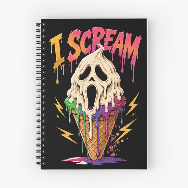 Item preview, I Scream Melting Spooky Face Ice Cream Cone Funny Pun designed and sold by Vermanartist.