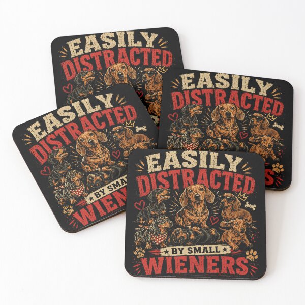 Item preview, Easily Distracted By Small Wieners Dachshund Dog Lover Gift designed and sold by SkeletonsDanger.