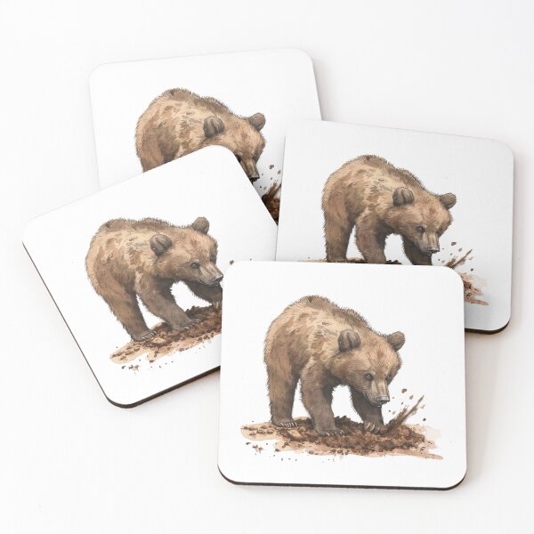 Item preview, Bear Cub | Cute Woodland Animal Watercolor Art designed and sold by Mandayartstudio.
