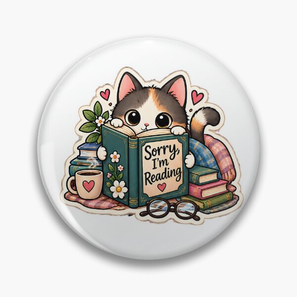 Item preview, BOOK LOVER PIN BOTTON designed and sold by KWW SHOP.