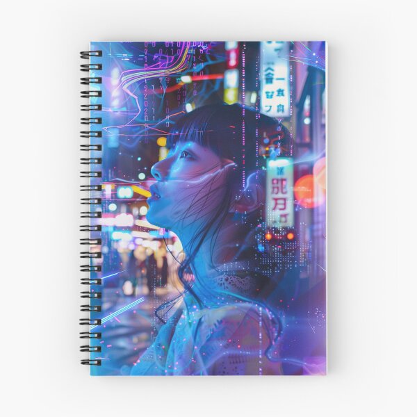 Item preview, Cyberpunk Neon Girl – Futuristic Synthwave Art designed and sold by blairvina9028.
