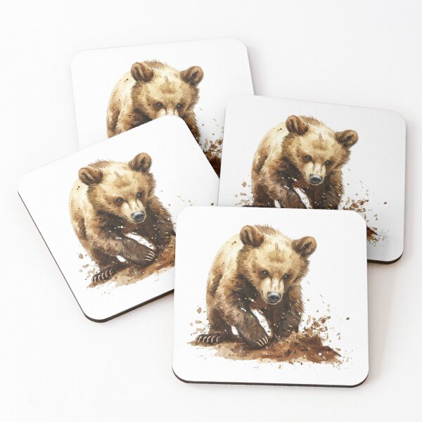 Item preview, Bear Cub | Cute Woodland Animal Watercolor Art designed and sold by Mandayartstudio.