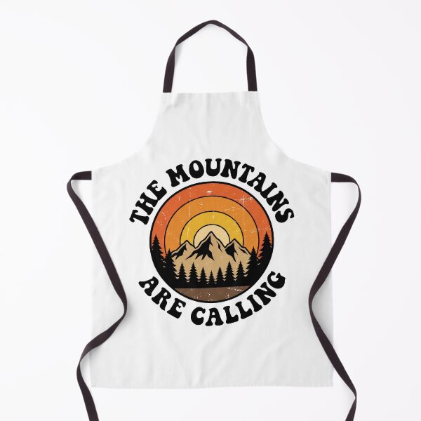 Item preview, Retro The Mountains Are Calling Vintage Sunset Badge designed and sold by pattman.