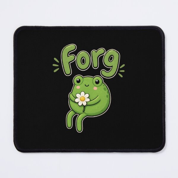 Item preview, Forg Cute Frog Holding Daisy Flower Funny Frog Pun Design designed and sold by MiALopezArt.