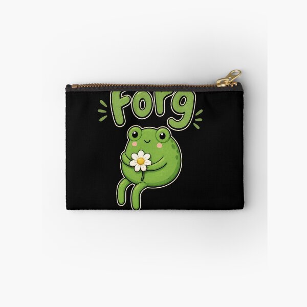 Item preview, Forg Cute Frog Holding Daisy Flower Funny Frog Pun Design designed and sold by MiALopezArt.
