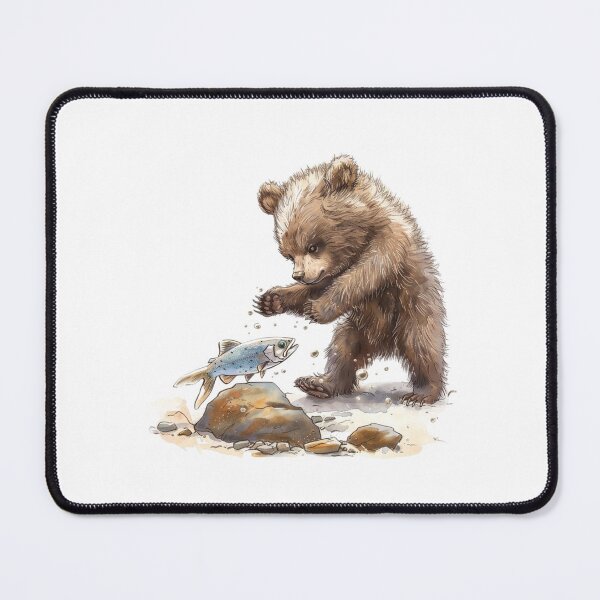 Item preview, Bear Cub | Cute Woodland Animal Watercolor Art designed and sold by Mandayartstudio.