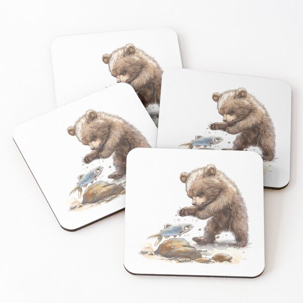 Item preview, Bear Cub | Cute Woodland Animal Watercolor Art designed and sold by Mandayartstudio.