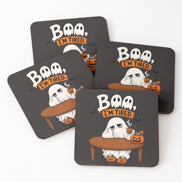 Item preview, Boo I'm Tired Halloween Ghost Coffee Pumpkin Cute Spooky Design designed and sold by GRYFFWEAR.