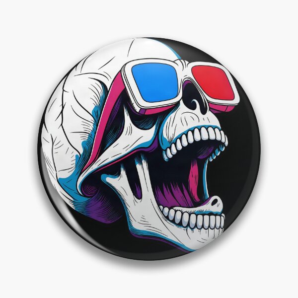 Item preview, Skull with 3D glasses designed and sold by PiggyWonka.