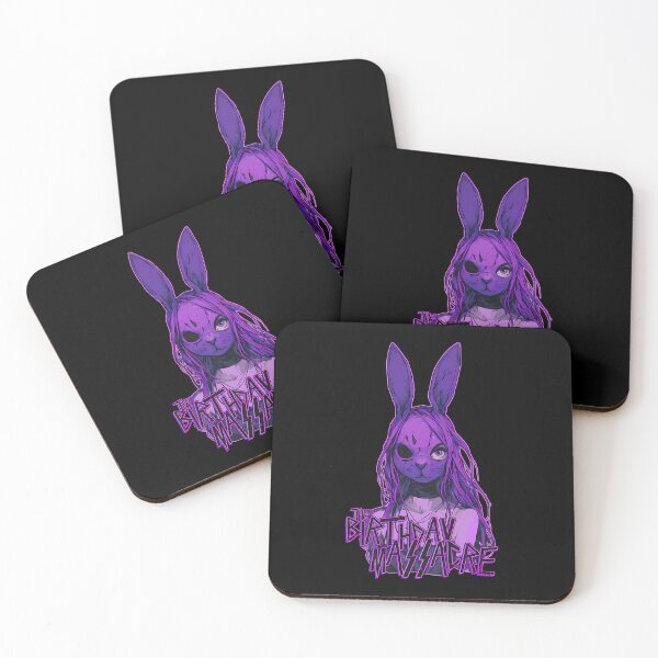 Item preview, Dark Purple Rabbit Mask Anime Girl Portrait designed and sold by SkylSchmidt.