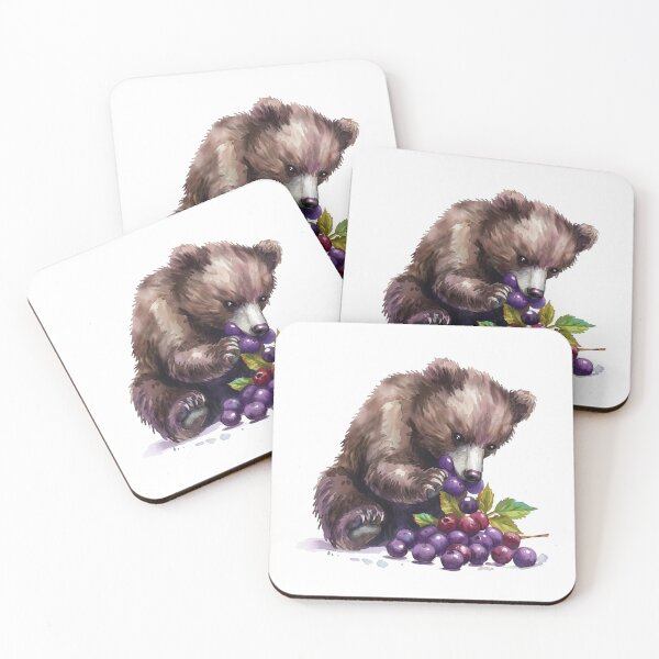 Item preview, Bear Cub | Cute Woodland Animal Watercolor Art designed and sold by Mandayartstudio.