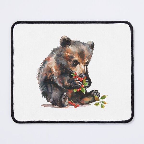 Item preview, Bear Cub | Cute Woodland Animal Watercolor Art designed and sold by Mandayartstudio.