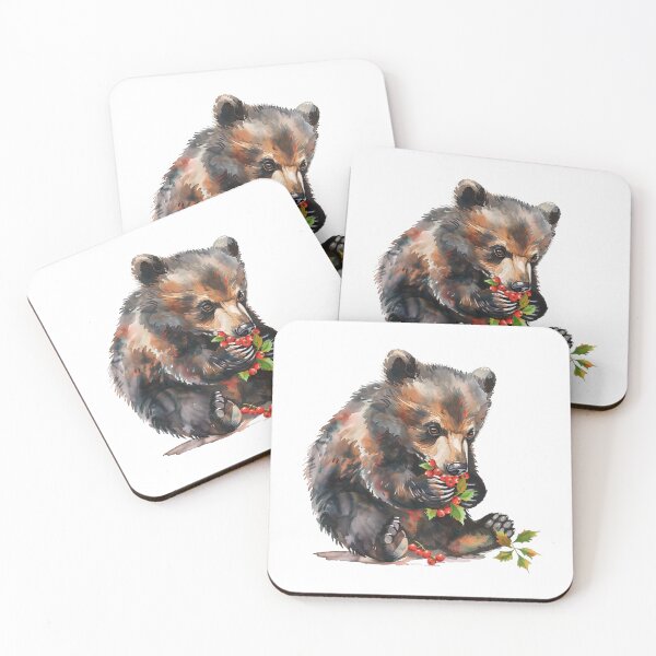 Item preview, Bear Cub | Cute Woodland Animal Watercolor Art designed and sold by Mandayartstudio.