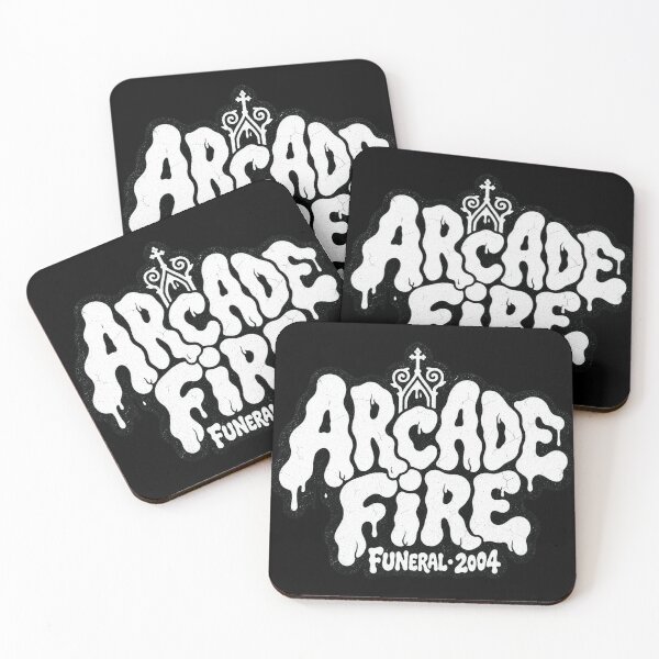 Item preview, Arcade Fire Funeral 2004 Melting Logo Indie Anthem Artwork designed and sold by JMS-Artvintage.