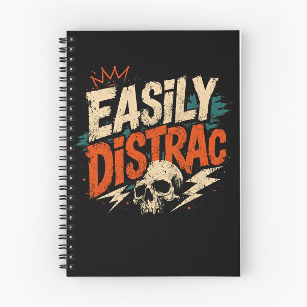 Item preview, Easily Distrac Personality Humor Neurodivergent Awareness designed and sold by SkeletonsDanger.