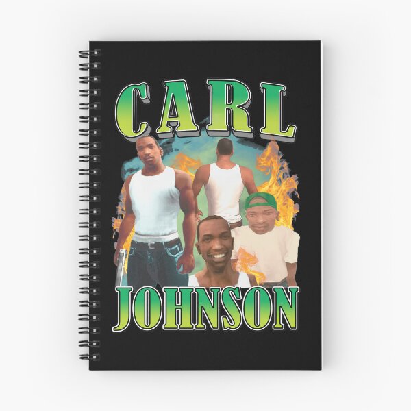 Item preview, Carl Johnson Portrait Fire Tribute  designed and sold by Loopdrawings.
