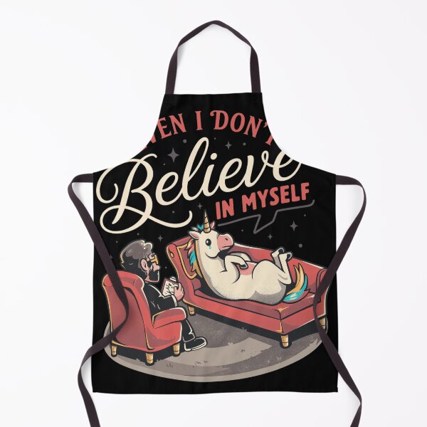 Item preview, Even I Don't Believe In Myself Unicorn Therapy designed and sold by Loopdrawings.