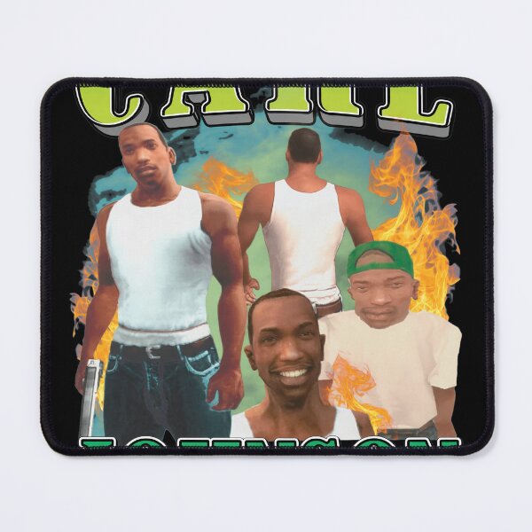 Item preview, Carl Johnson Portrait Fire Tribute designed and sold by Loopdrawings.