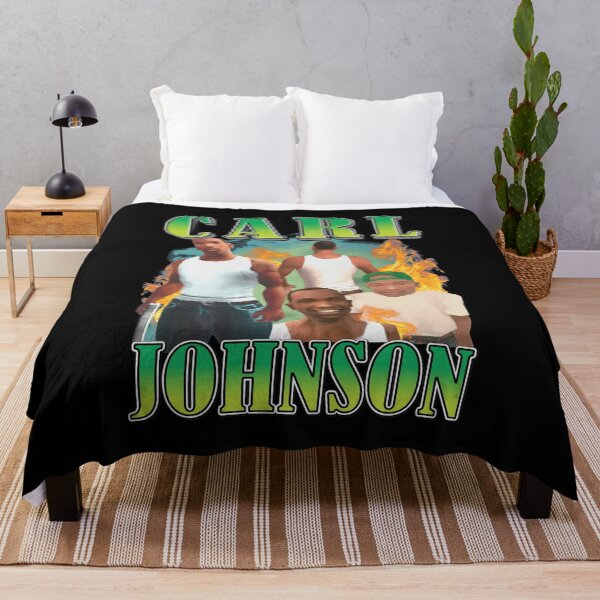 Item preview, Carl Johnson Portrait Fire Tribute designed and sold by Loopdrawings.